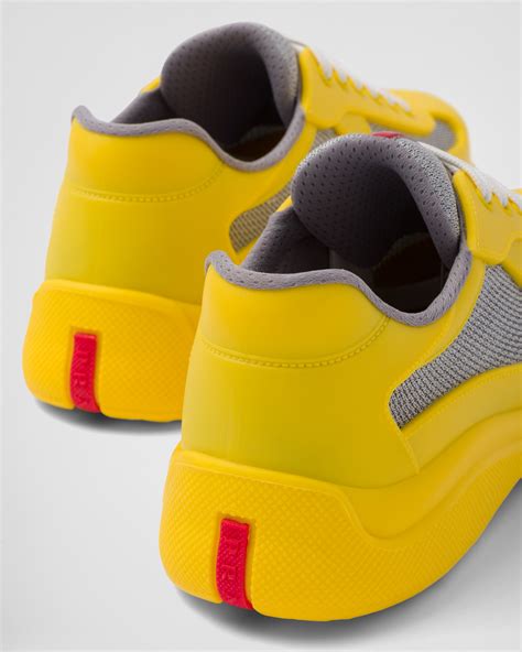 yellow prada shoes|yellow and white prada sneakers.